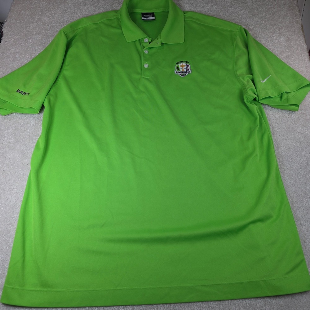 Nike Dri-Fit Golf Polo Shirt Mens XL Green 2018 Pinehurst Ryder Cup Embroidered - Picture 3 of 11